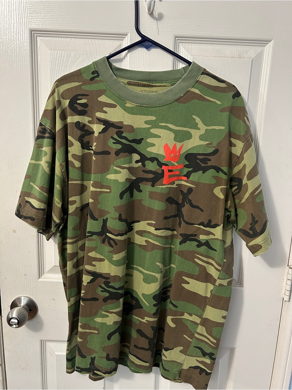 Empyre Camo Short Sleeve Tee with Red Chest Graphic
